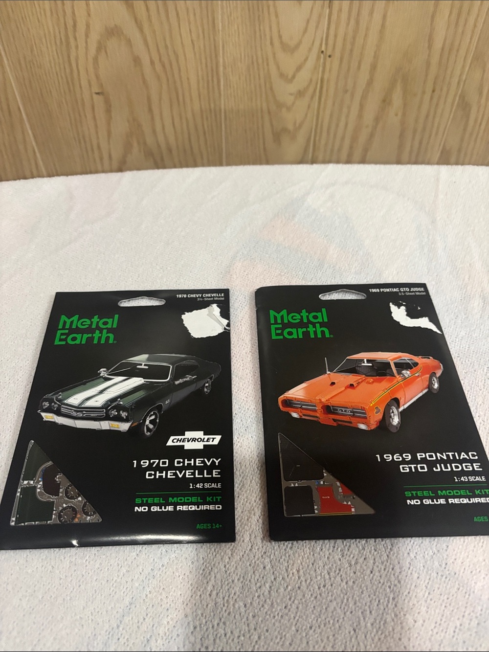 Metal earth steel model kits 1970 Chevy Chevelle 1969 Pontiac to judge